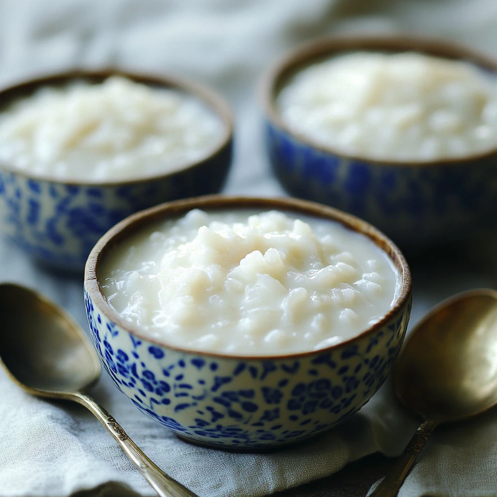 Rice pudding made with coconut milk